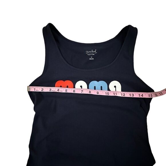 Isabel Maternity ~ Navy “Mama” Tank Dress ~ shirred side seams ~ size Medium - Picture 6 of 8